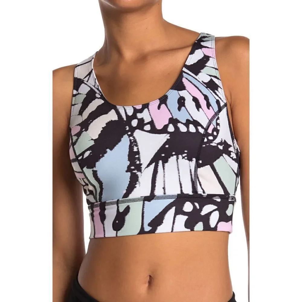 NWT! Free People Ashford Printed Synergy Crop in Butterfly Combo